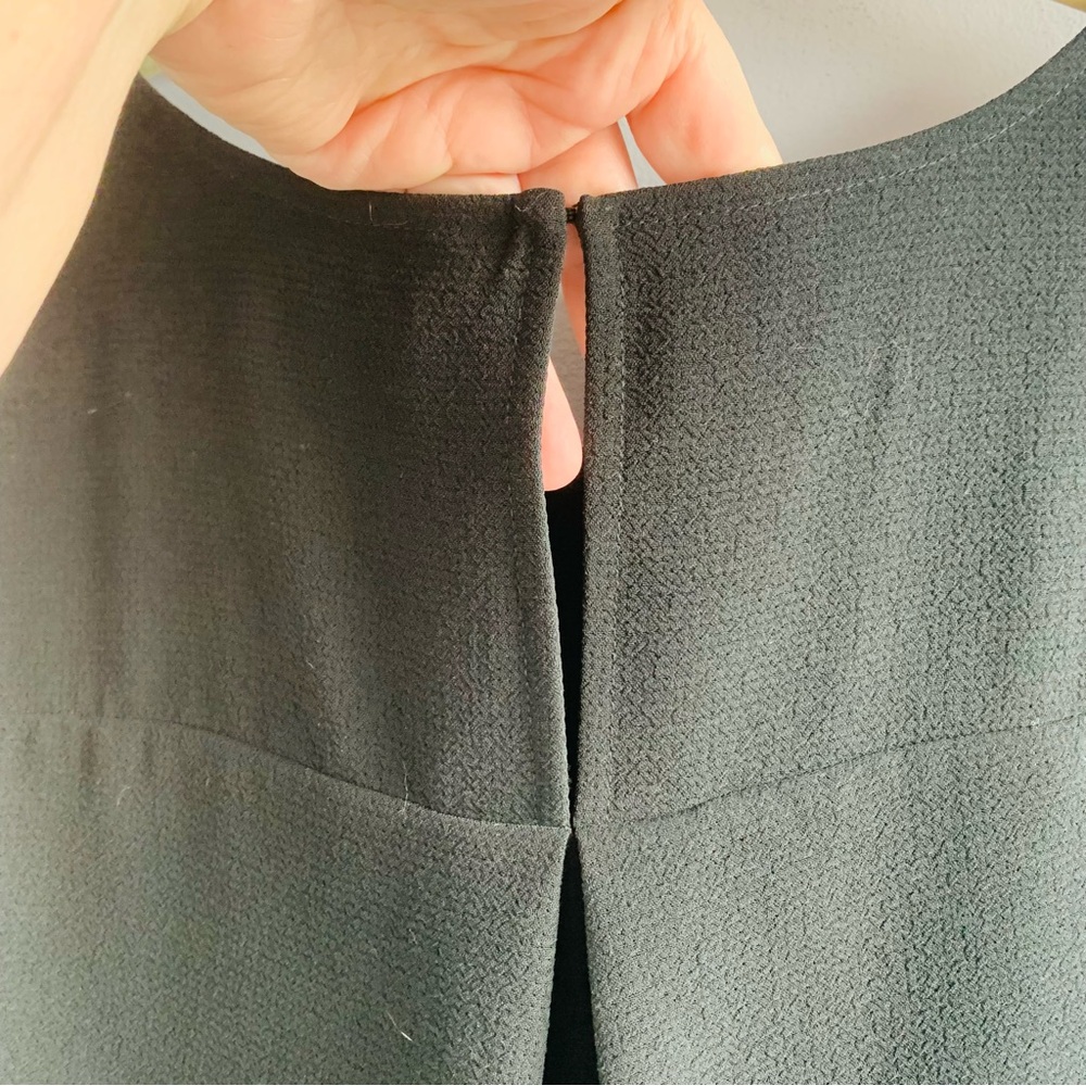Madewell Dress Black 'Folio' Crepe Overlay Top Formal Professional Office Size 4 - Picture 4 of 7